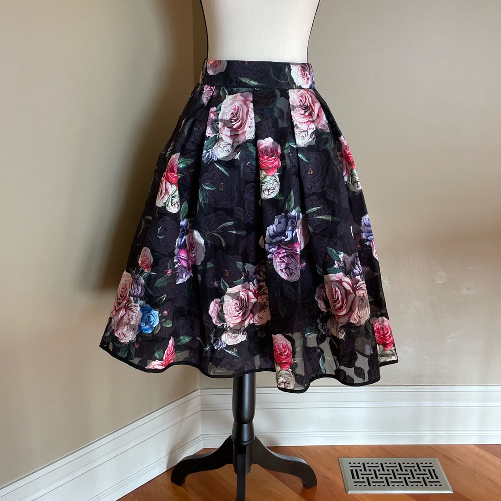 New - midi taffeta skirt